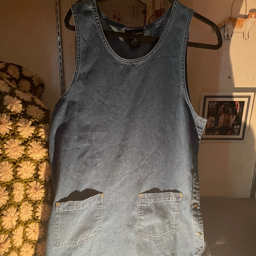 Overall blue Jean dress 12